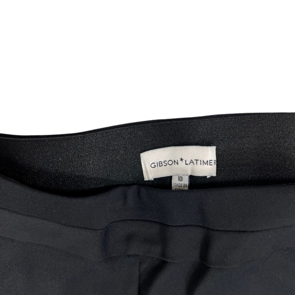 Gibson Latimer Black Center Seamed Stretch Skinny Slacks Size 10 - Picture 9 of 13